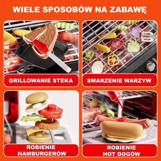 Kinderbarbecue Grill met LED lichten, 31-delige set Woopie