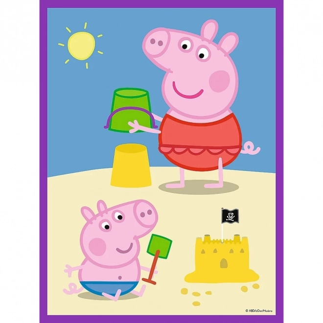 Baby MAXI 2x10 stukken puzzel Peppa's vrolijke dag, Peppa Big