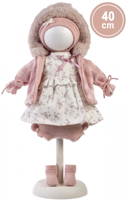 realistische pop Llorens Greta 40 cm met zacht stoffen lichaam