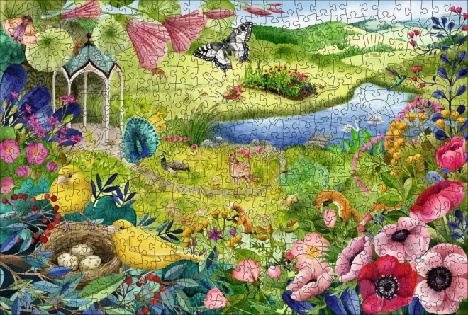 Houten puzzel Wilde tuin 500 stukjes