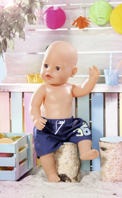 Baby born sommerliche Badeshorts blau