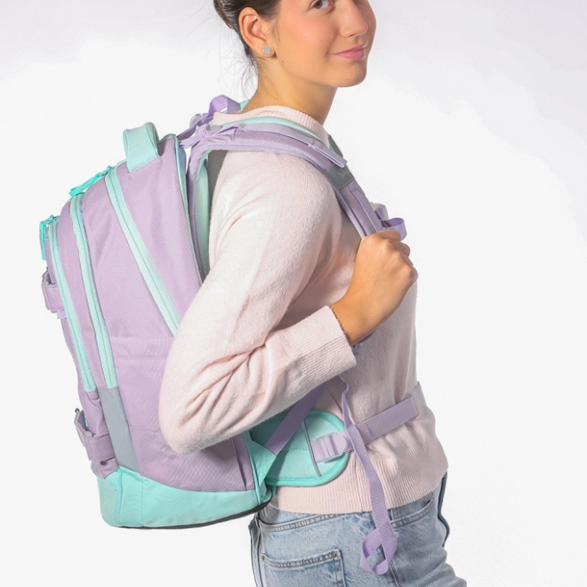Schulset BAAGL Skate Max Sweet: Rucksack, Federmäppchen, Beutel und Sporttasche