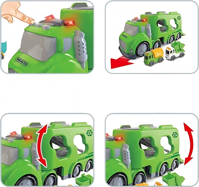 Woopie groene sleepdienst City Truck met licht- en geluidseffecten