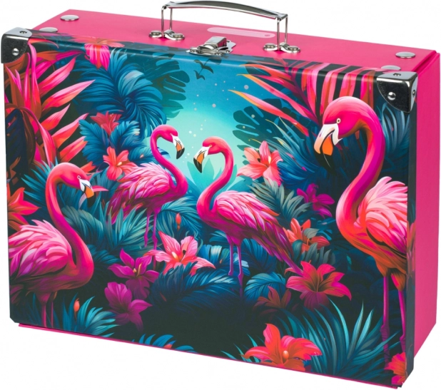 Mallette scolaire pliable Flamants roses