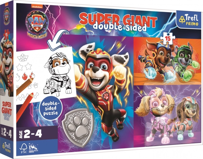Paw Patrol Amazing Team Double-Sided Giant Puzzle 15 Pieces