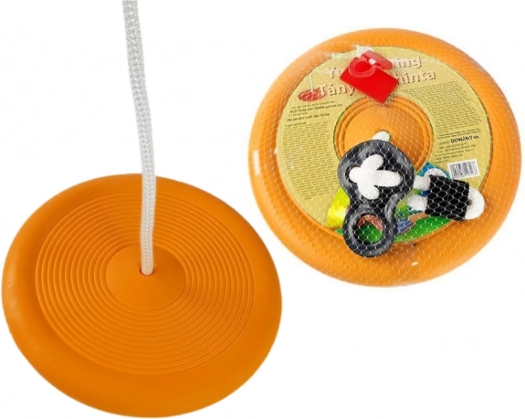 Balançoire ronde en assiette pour enfants, orange