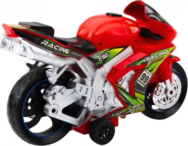Racemotor speelgoed met licht- en geluidseffecten rood