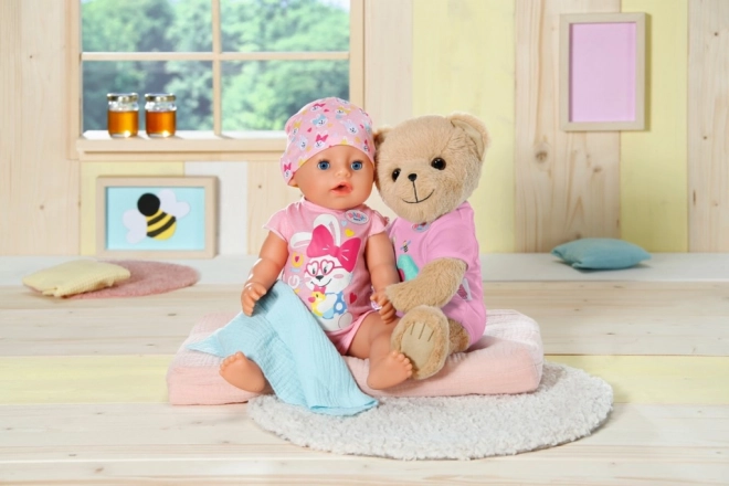 Teddybeer BABY born, roze kleding