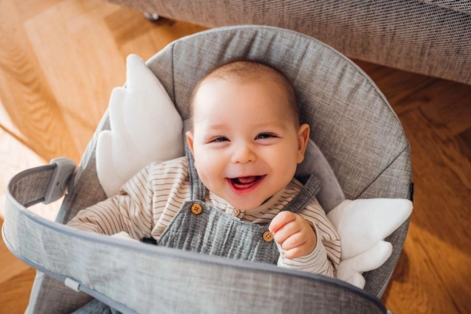 Vibrerend ligstoeltje MoMi TULI grijs