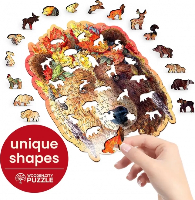 WOODEN CITY Houten puzzel Stijlvolle beer 250 stukken EKO