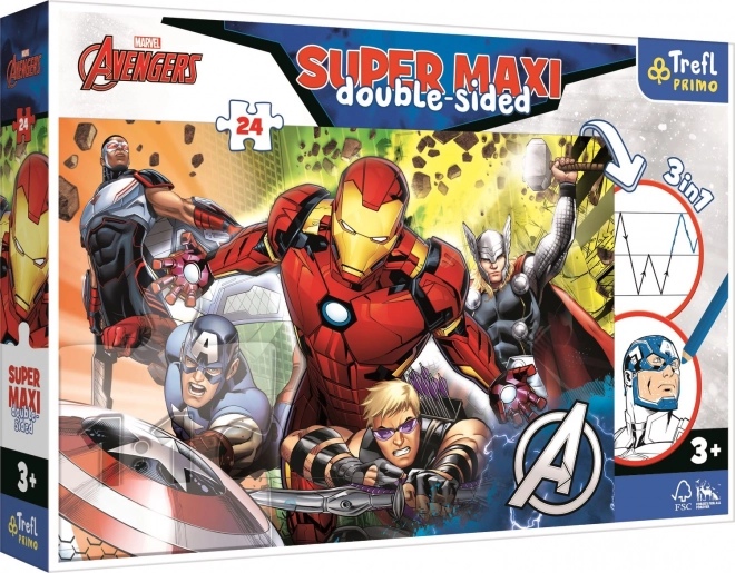 Super Maxi Double-Sided Puzzle 24 Pieces – MARVEL AVENGERS