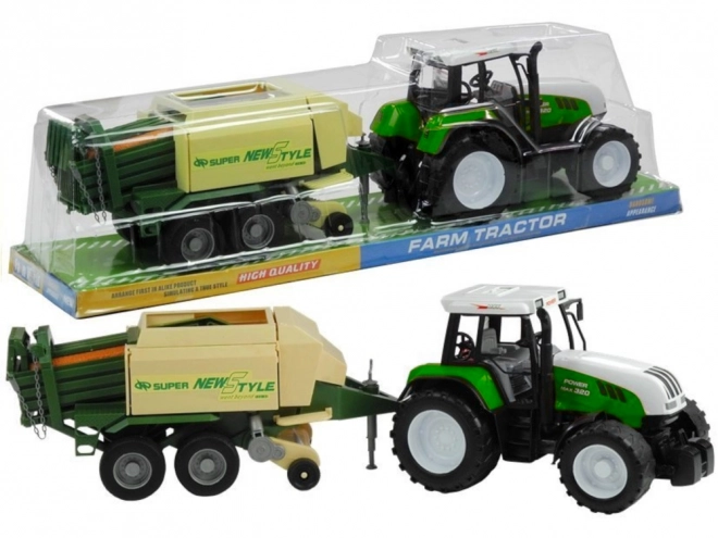 Grote tractor met aanhanger landbouwmachine 65 cm