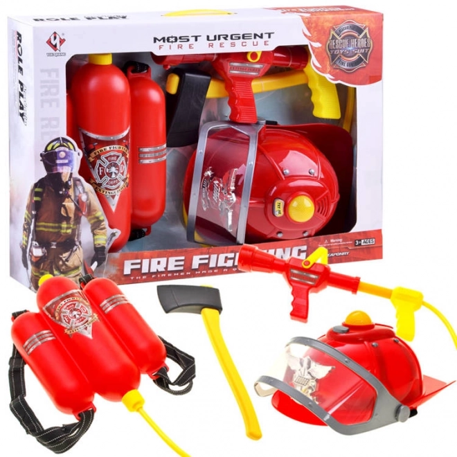 Brandweerset helm licht geluid blusser accessoires brandweer ZA1678