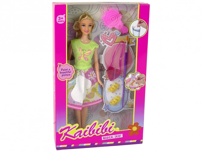 Long Hair Painting Dress Doll – blonde