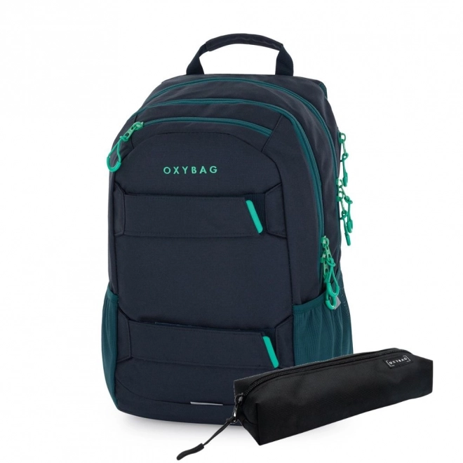 Studentenrugzak en etui OXY Sport blauw