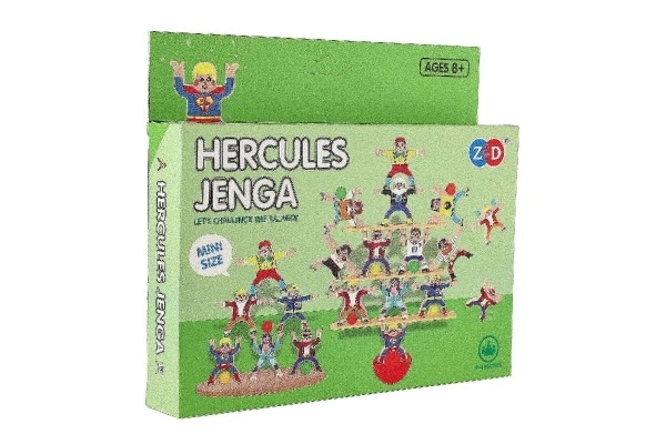 Hra balansieren herkules mini plastic 26 stuks 3 kleuren in doosje 21x19x3,5cm