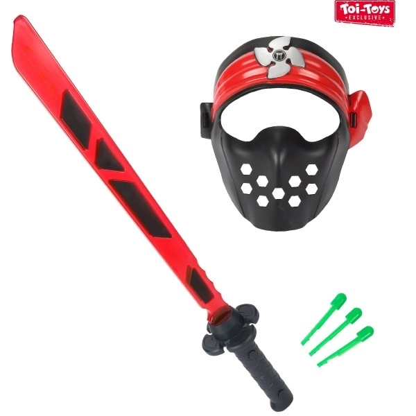 Ninja set sword + mask + darts with sound and light