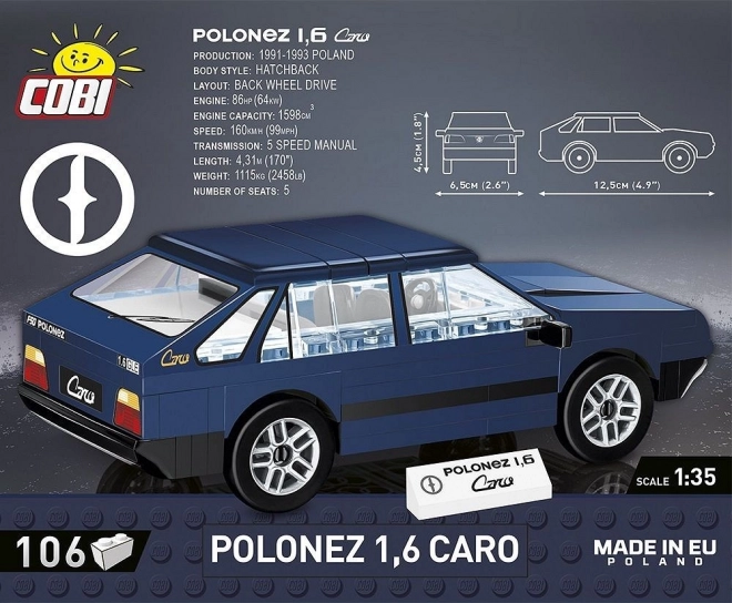 Polonez Caro Modell aus Bausteinen 1:35 von COBI