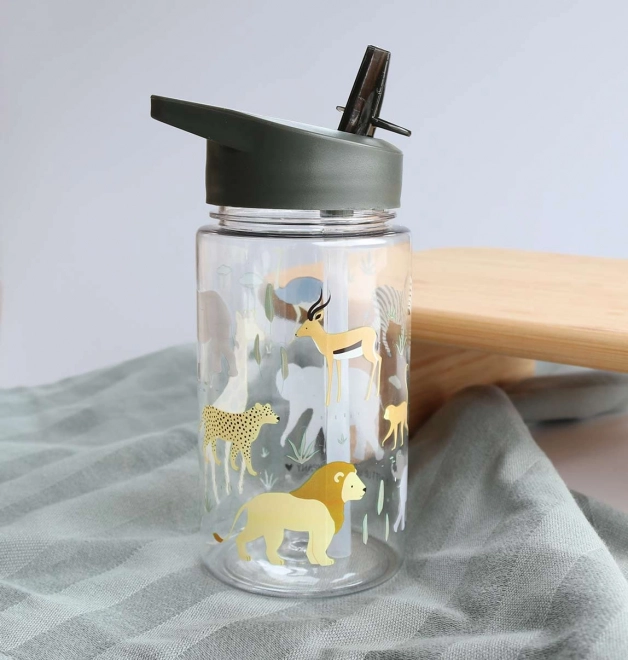 A Little Lovely Company Trinkflasche – Tiere der Savanne