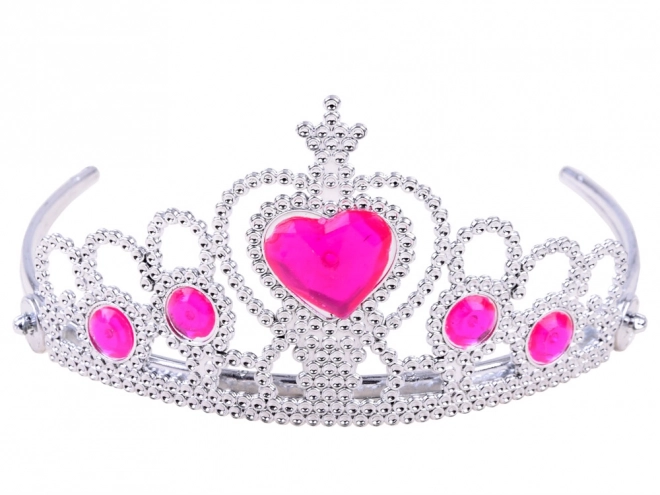Kostüm-Set Prinzessin mit Krönchen und Zopf – Rosa