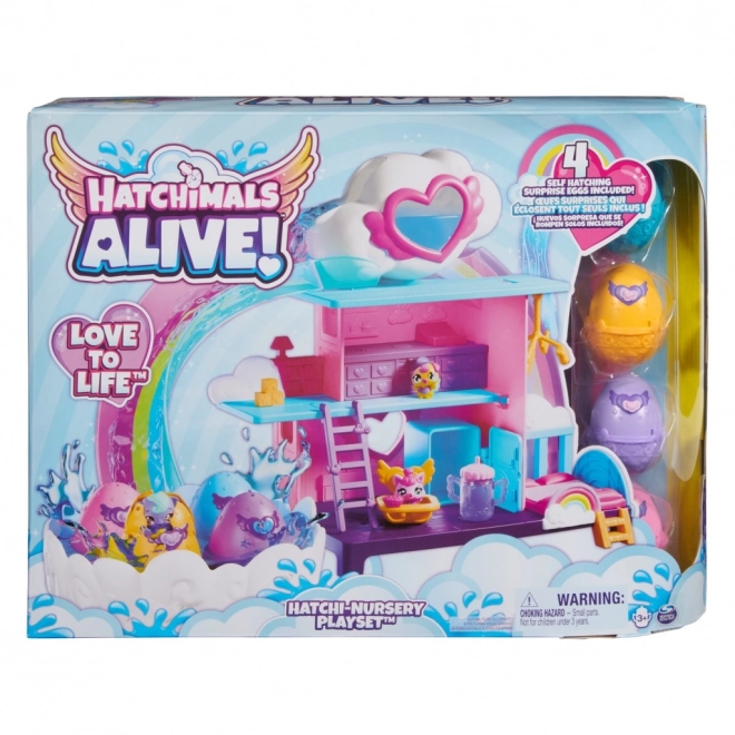 Hatchimals Spielset Regenbogenwelt im Wasser schlüpfend