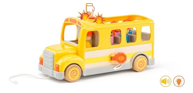 Autobus scolaire joyeux avec lumières et sons Woody