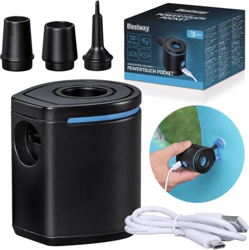 Bestway Powertouch Pocket USB pocket electric air pump with nozzles
