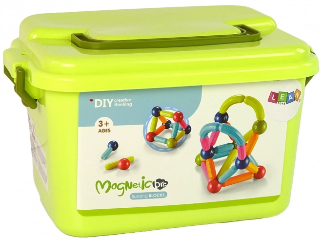Jeu de construction magnétique dans une valise - 70 pièces