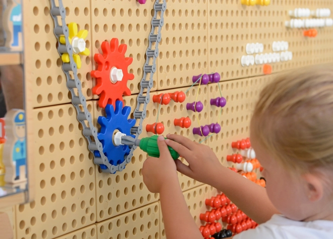 Masterkidz bouwset accessoires met pinnen, schroeven en gereedschap - 352 stuks
