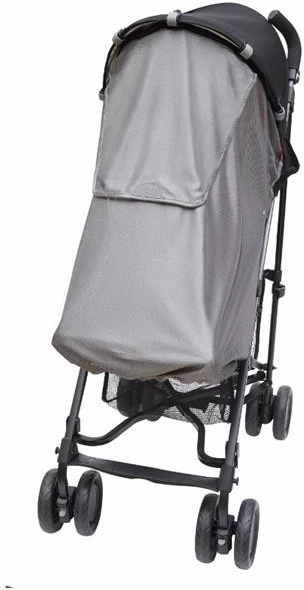 Stroller sunshade with UV protection, silver