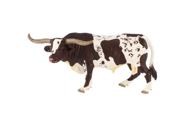 Stier lange hoorn Texas rund zooted plastic 15cm in zak