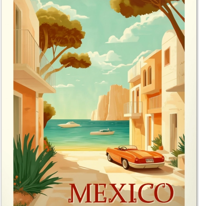 Wandkalender Vintage posters Tropische paradijzen 2026