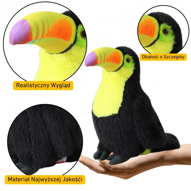 Pluche toekan 30 cm – geel