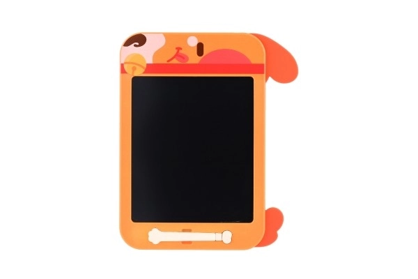 Tekenbord met hondje - oranje