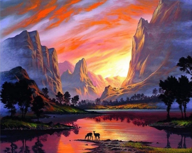 Diamantschilderij bergvallei