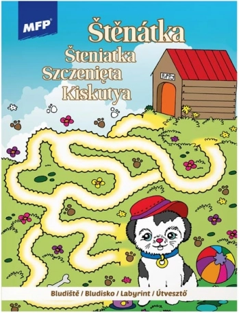 Coloring Pages and Mazes – Puppy, 210 × 276 mm, 32 pages