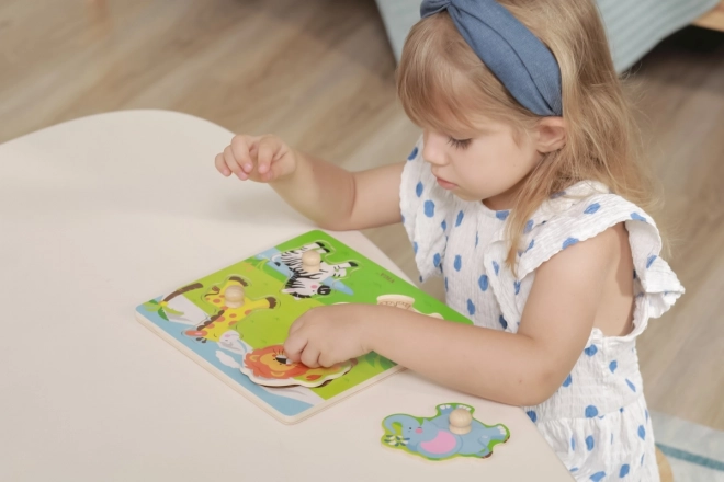Houten inlegpuzzel - wilde dieren