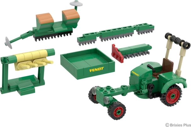 Brixies Plus - Tracteur historique Fendt GT avec accessoires 1:32