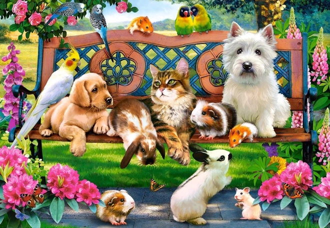 Puzzel 1000 stukjes - Dieren in het park
