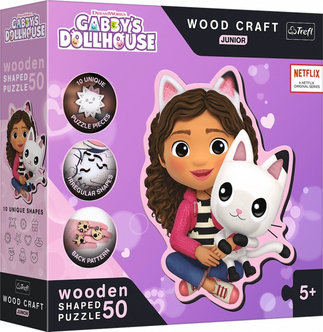 Puzzle en bois junior Gabby 50 pièces