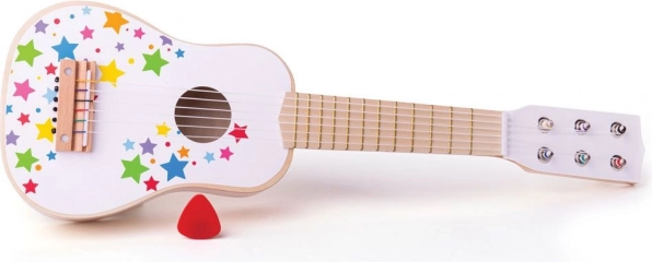 Wooden Children's Guitar with Star Design