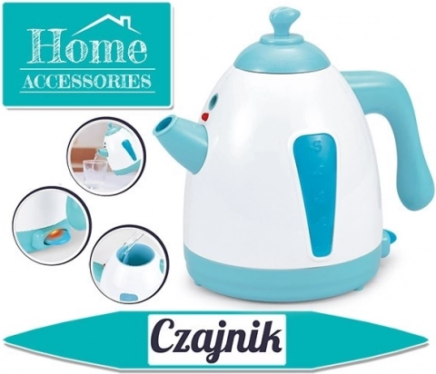 Toy electric kettle with light, steam and sound