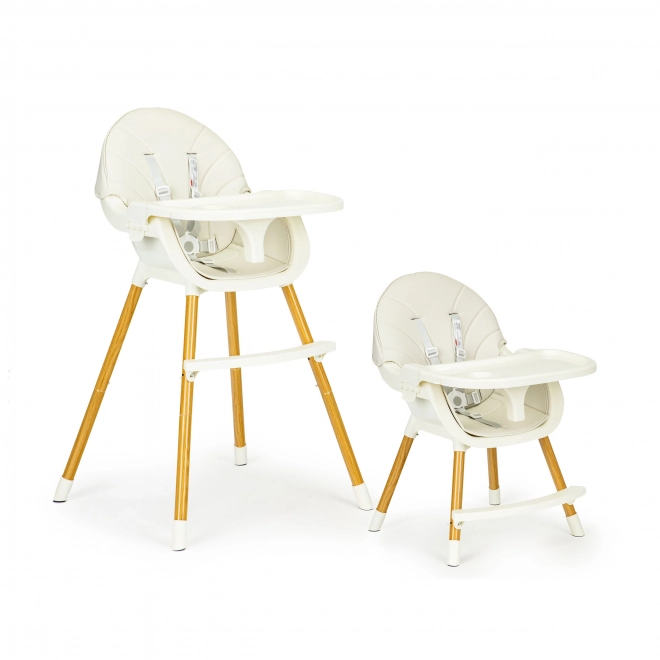 ECOTOYS Eetstoel 2-in-1 Beige