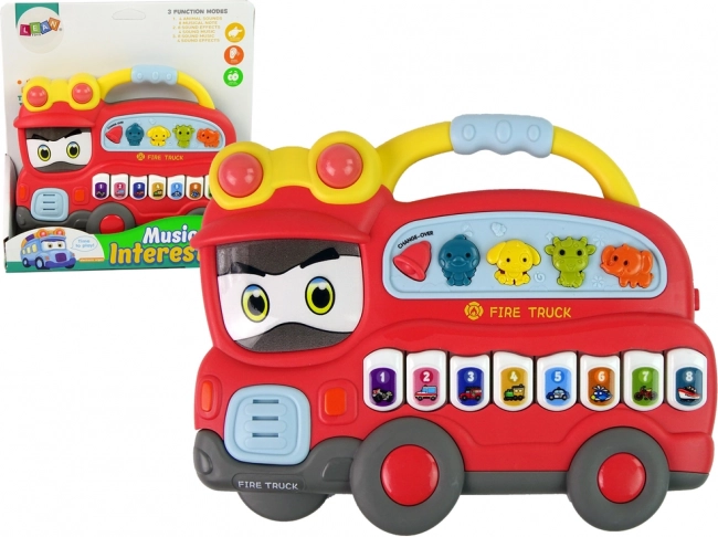 Piano interactif Pompier sons d’animaux et mélodies