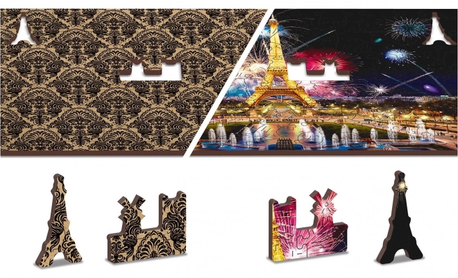 Houten puzzel Nacht Parijs