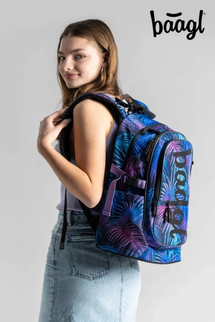 BAAGL 3 SET Core Palm: backpack, pencil case, drawstring bag
