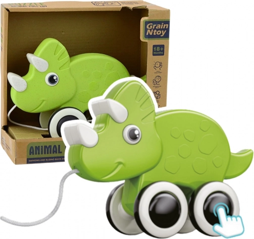 Groene trekdinosaurus met fluitje