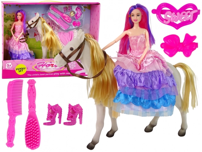 Princess Puppet with White Horse