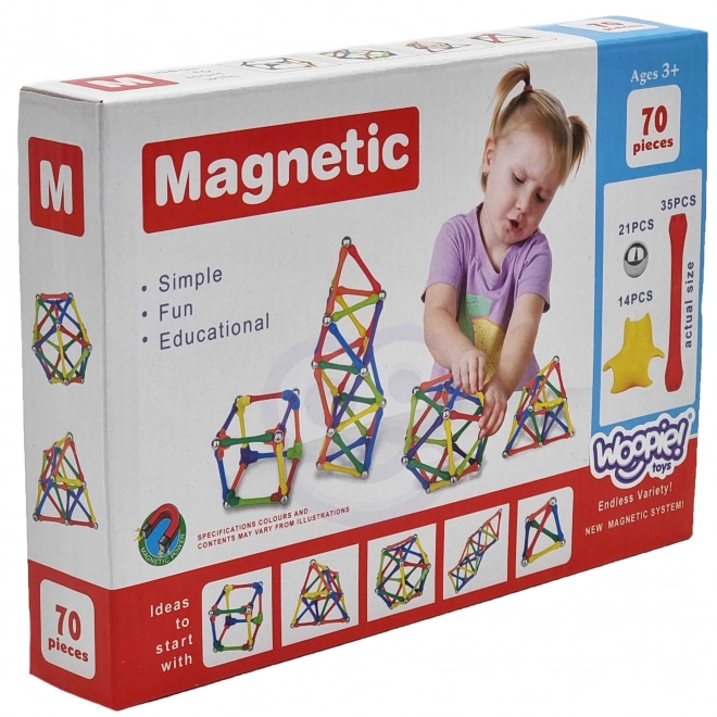 Magnetische bouwset Woopie 70 stukken