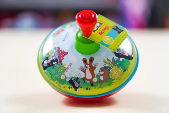 Spinning Top with Little Mole Design